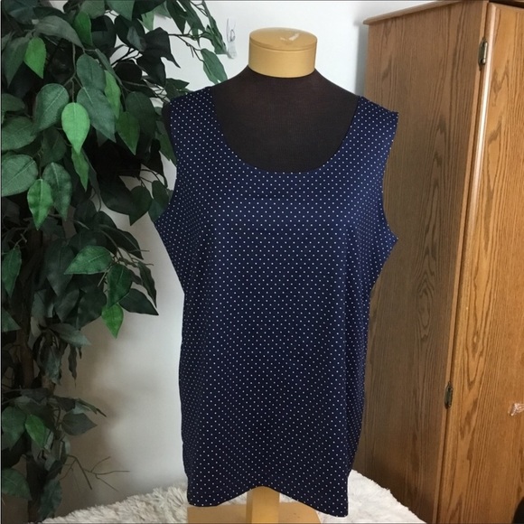 Chico's Tops - CHICOS tank top Woman’s size 3/16/XL refer to size chart navy blue w/ wh…